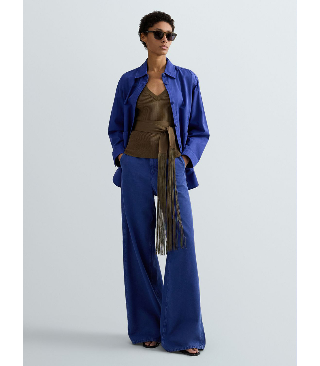 コットンワイドパンツ 詳細画像 ロイヤルブルー 2